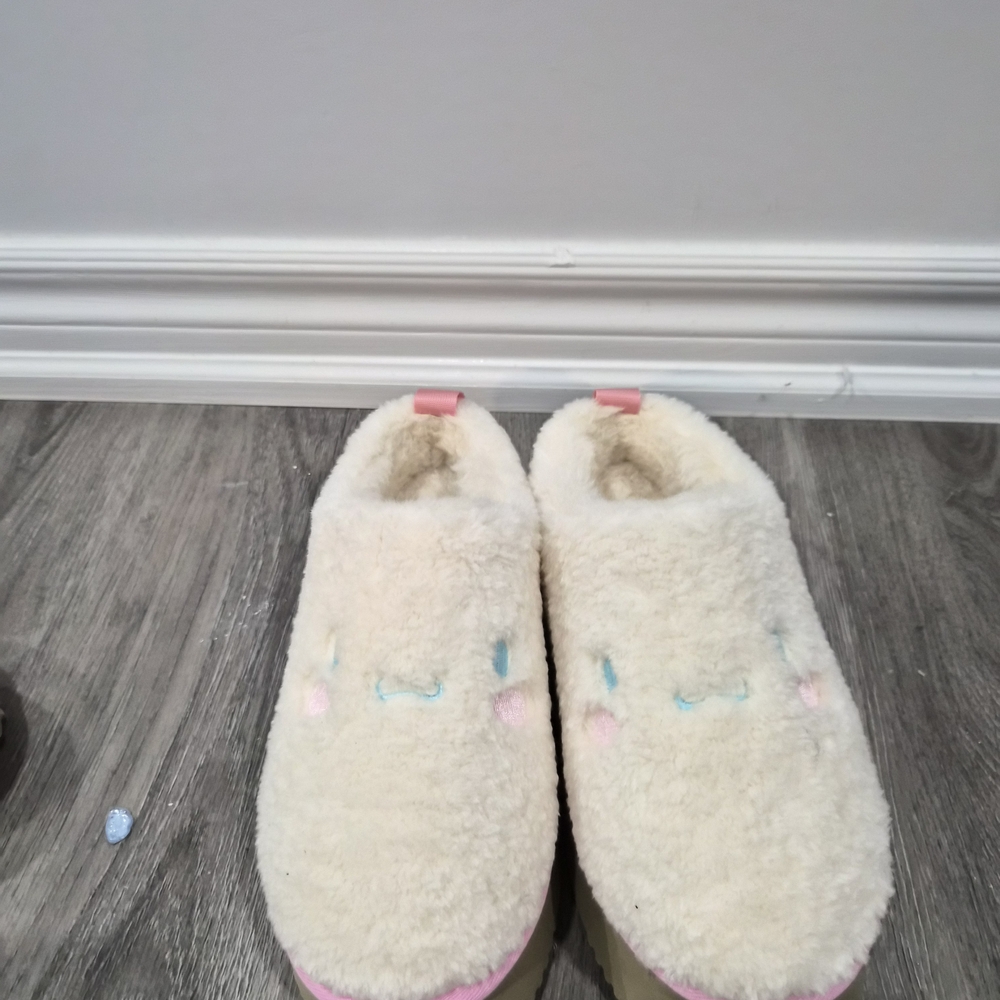 Adorable Cream and Pink Women's Slippers